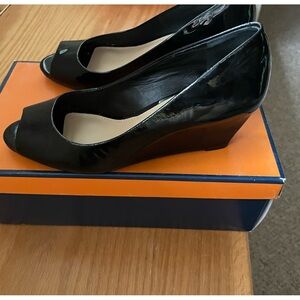 Patent Leather Wedge Pumps